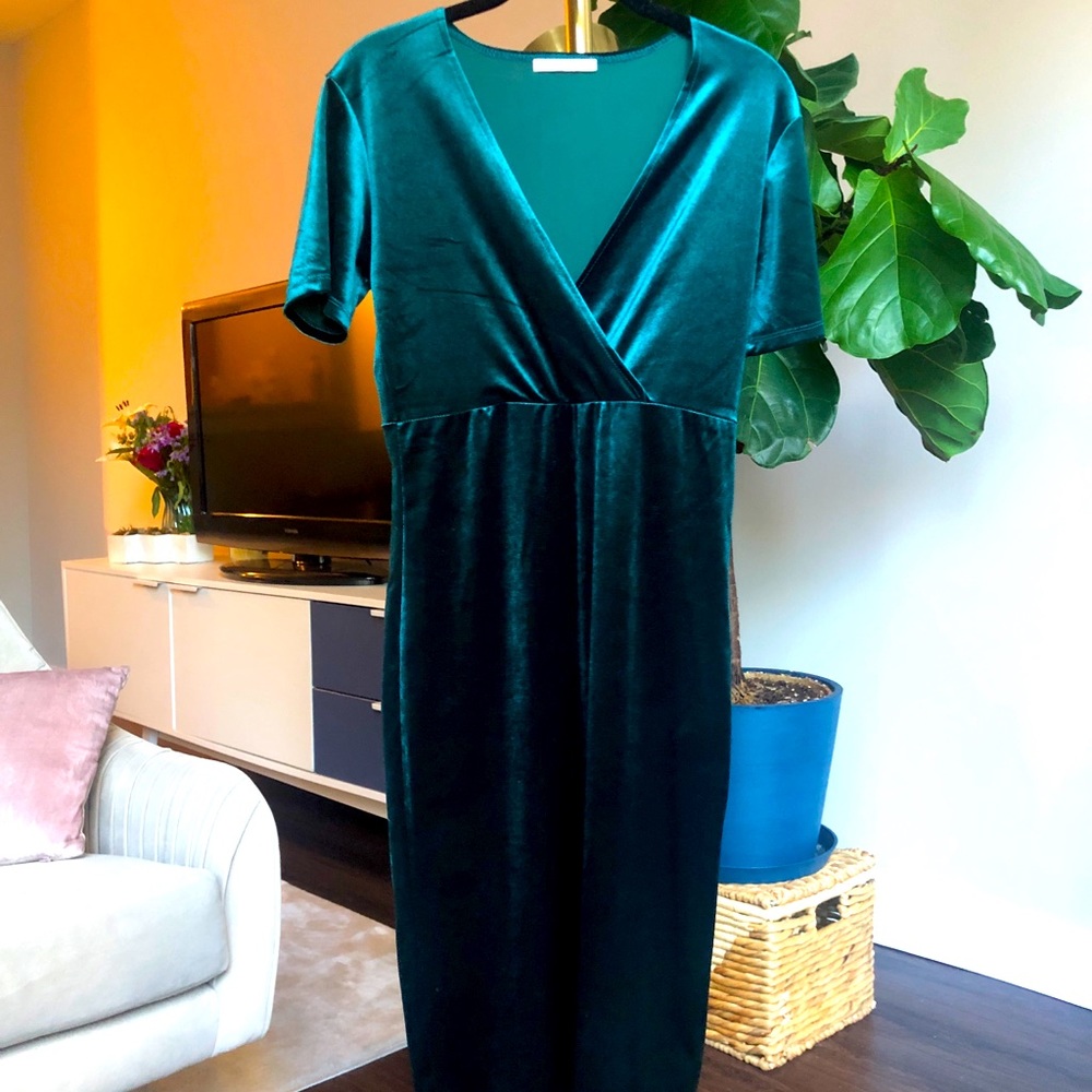 Zara Velvet Midi Dress